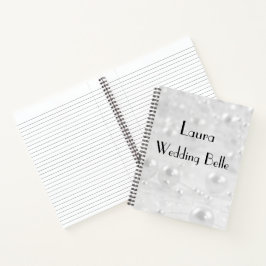 Cuaderno Elegante Belle Boda Gris Gris Personalizado
