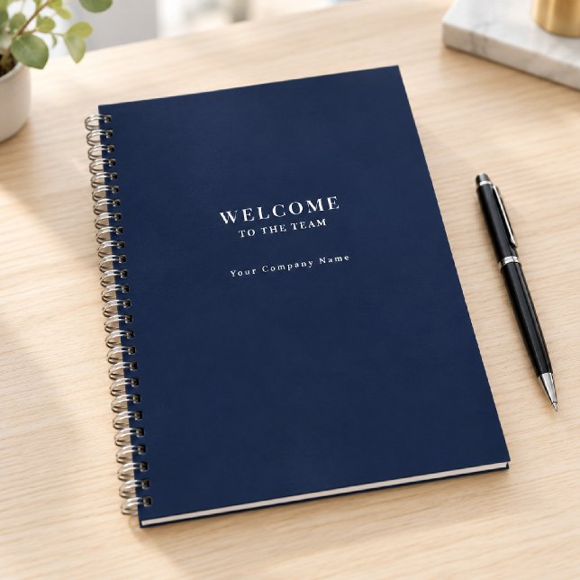 Cuaderno Elegante Bienvenida Ejecutiva de Navy Profundo (Subido por el creador)