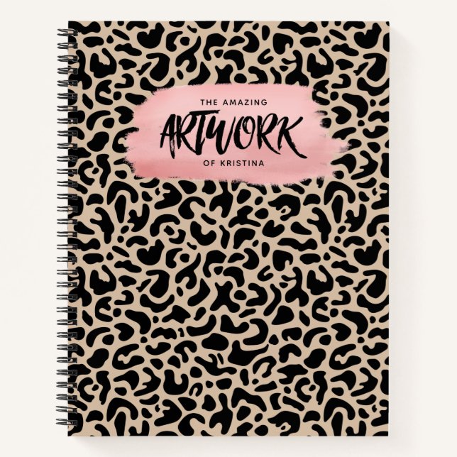 Cuaderno Elegante bloc de bocetos de artistas rosados (Anverso)
