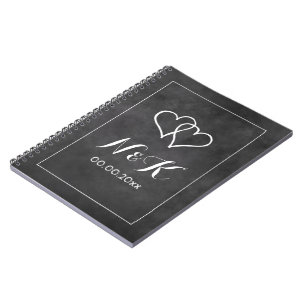 Cuaderno Elegante bloc de notas de boda personalizado en pi