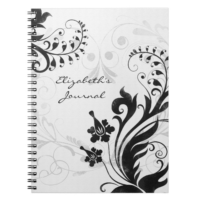 Cuaderno Elegante bloc de notas de diario personalizado en  (Frente)