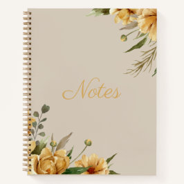 Cuaderno Elegante bloc de notas de pizarra de diseño floral