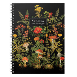 Cuaderno Elegante Bloc de notas para botánicos de Black Flo