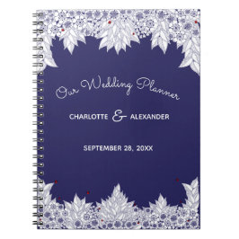 Cuaderno Elegante Boda blanco azul