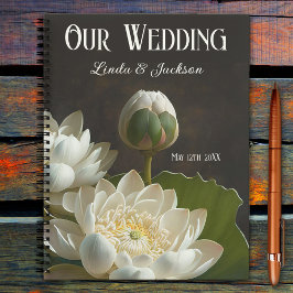 Cuaderno Elegante Boda de flores de Lotus