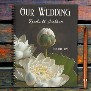 Cuaderno Elegante Boda de flores de Lotus