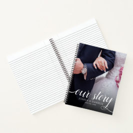 Cuaderno Elegante Boda de fotografía de nuestra historia ma