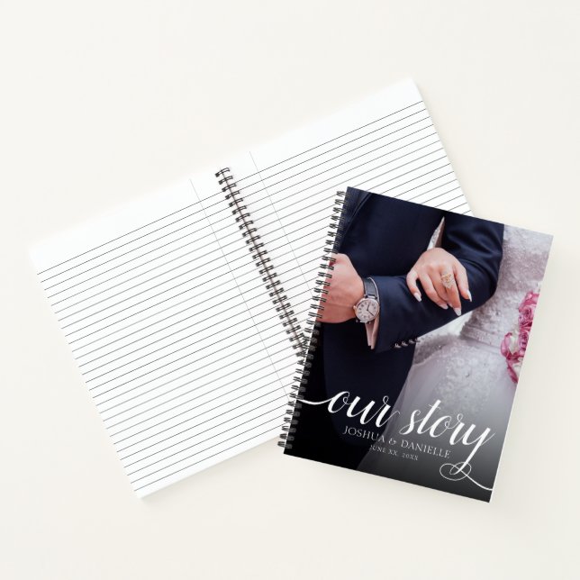 Cuaderno Elegante Boda de fotografía de nuestra historia ma (Interior)