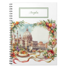 Cuaderno Elegante Boda de Invitación Cena en Florencia,
