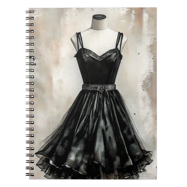 Cuaderno Elegante Boda de Vestido Negro (LBD) (Frente)