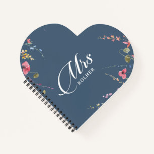 Cuaderno Elegante Boda Floral Botánica Caligrafía