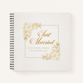 Cuaderno Elegante Boda recién casado | Portátil Guestbook