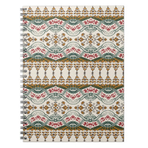 Cuaderno Elegante borde de Boho floral étnico