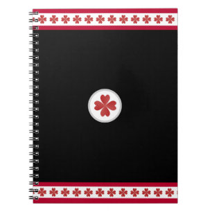 Cuaderno Elegante Borgoña Blanco y Negro