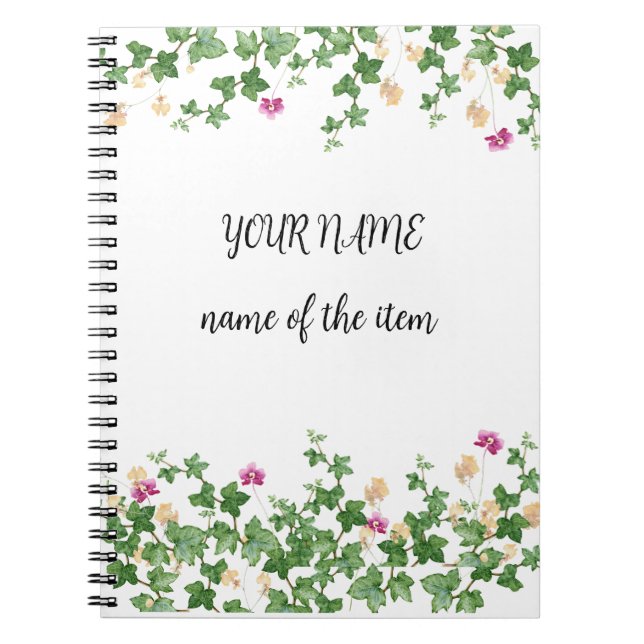 Cuaderno Elegante botánico (Frente)