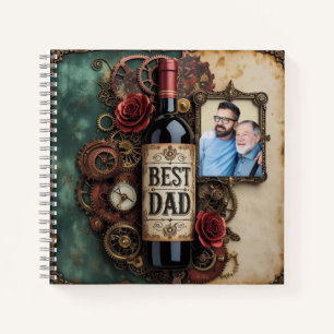 Cuaderno Elegante botella de Steampunk y engranajes del día