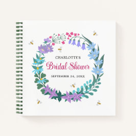Cuaderno Elegante Bridal Shower Wildflowers Garland Guest