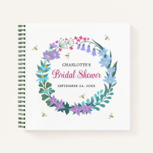 Cuaderno Elegante Bridal Shower Wildflowers Garland Guest