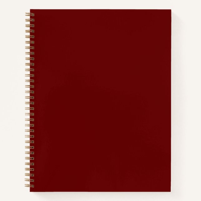 Cuaderno Elegante burgundy Maroon Wine bordeaux llano sólid (Anverso)