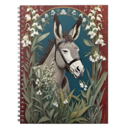 Cuaderno Elegante burro y Lily de las Flores del Valle