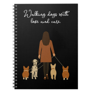 Cuaderno Elegante Caminante Minimalista de Perros