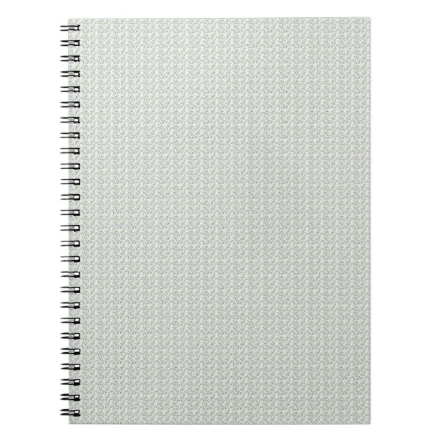 Cuaderno Elegante campanilla azul y azul verdoso apagado de (Frente)