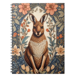 Cuaderno Elegante canguro inspirado en William Morris