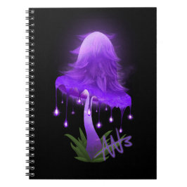 Cuaderno Elegante Capa Inky Colgante Mushroom Purple