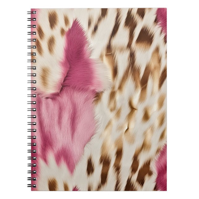 Cuaderno Elegante Cebra de oro blanco rosado (Frente)
