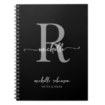 Elegante Chic Femenino Nombre Monograma Escritura