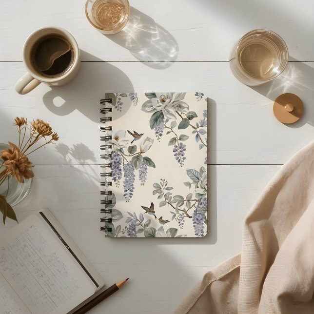 Cuaderno Elegante Chinoiserie Floral y Aves (Subido por el creador)