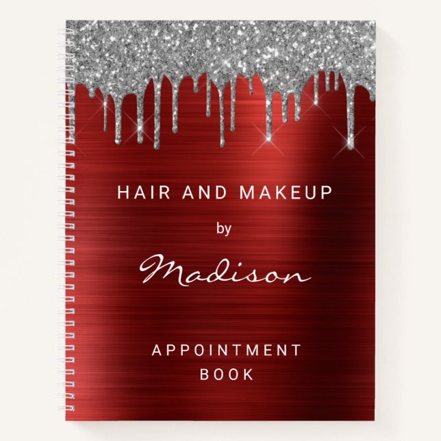 Cuaderno Elegante cita roja de goteo de salpicadura de plat (Anverso)