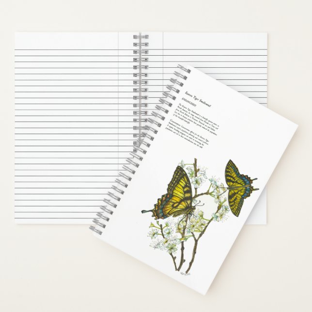 Cuaderno Elegante cola de cerda amarilla pintada a mano (Interior)