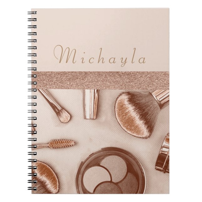 Cuaderno Elegante colección de maquillaje en Purpurina bron (Frente)