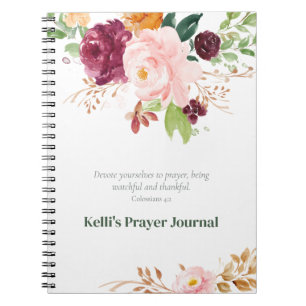 Cuaderno Elegante Colossian floral 4:2 Revista de Oración