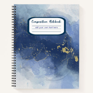 Cuaderno Elegante Composición de estilo de tinta de alcohol