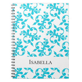 Cuaderno Elegante Composición de Patrón Abstracto con Nombr