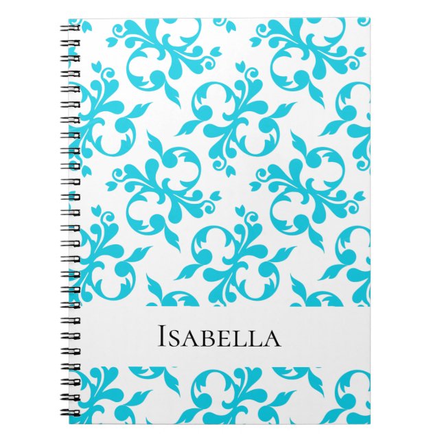 Cuaderno Elegante Composición de Patrón Abstracto con Nombr (Frente)
