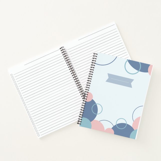 Cuaderno elegante con diseño de círculos coloridos (Interior)
