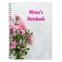 Cuaderno elegante con primer nombre personalizado 