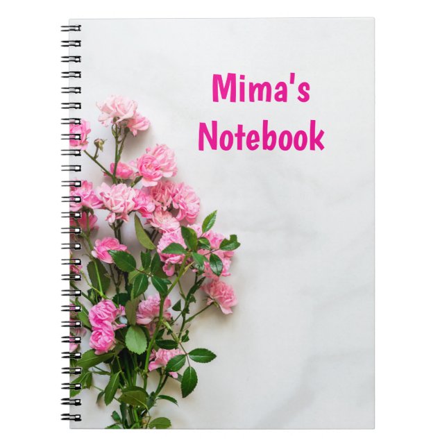Cuaderno elegante con primer nombre personalizado  (Frente)