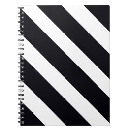 Cuaderno elegante con rayas negras y blancas