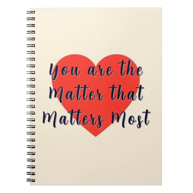 Cuaderno Elegante Corazón Rojo Personal (Frente)