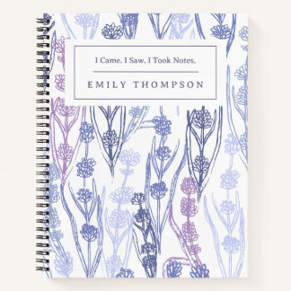 Cuaderno Elegante Cottagecore Floral Vintage con Nombre