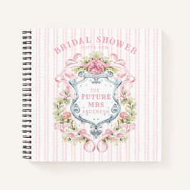 Cuaderno Elegante cresta de ducha nupcial floral