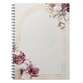 Cuaderno elegante de Arco de Oro Rosa | Elegante