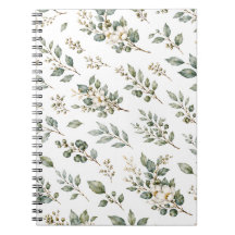 Cuaderno elegante de eucalipto botánico