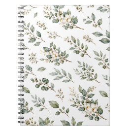 Cuaderno elegante de eucalipto botánico