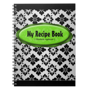 Cuaderno elegante de la receta de la verde lima