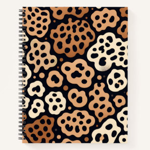 Cuaderno elegante de piel de leopardo